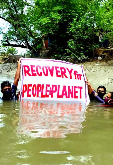 A climate justice event in Bangladesh