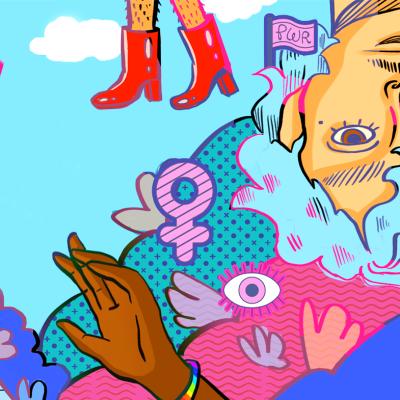 Design by GrlzWave – a feminist organisation and multimedia platform started a few years ago by three young women who were fed up with a system ruled by conservative and religious patriarchs.